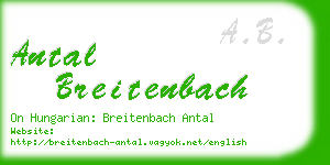 antal breitenbach business card